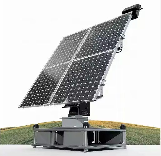 Modular solar trailer system showing expansion capabilities