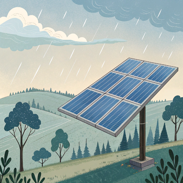 Cross-section of Tropical Series panel showing cooling channels and cell layout